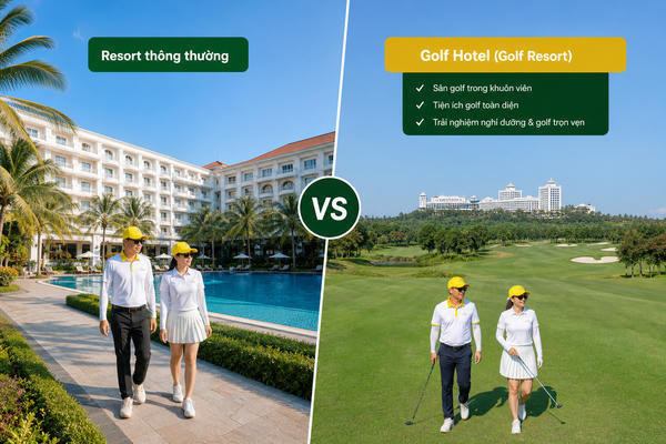 Sự khác biệt giữa golf hotel và resort thông thường