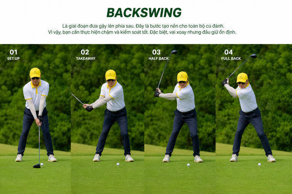 Kỹ thuật swing golf chuẩn theo từng giai đoạn