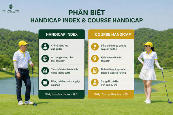 Phân biệt Handicap Index và Course Handicap
