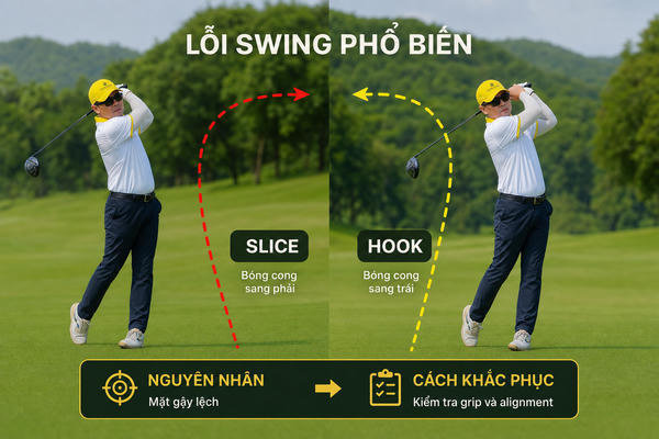 Các lỗi thường gặp khi đánh golf và cách khắc phục
