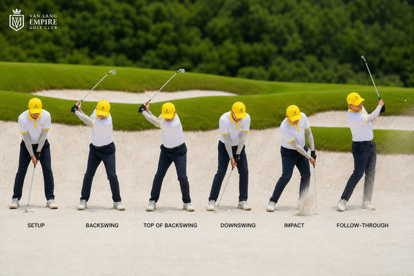 Kỹ thuật swing bunker chuẩn: từ backswing đến follow-through